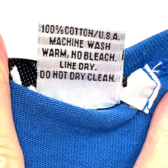 M. MAC Blue Palm Leaf Midi Dress Womens 2X Short Sleeve Cotton USA NWOT - Picture 6 of 6